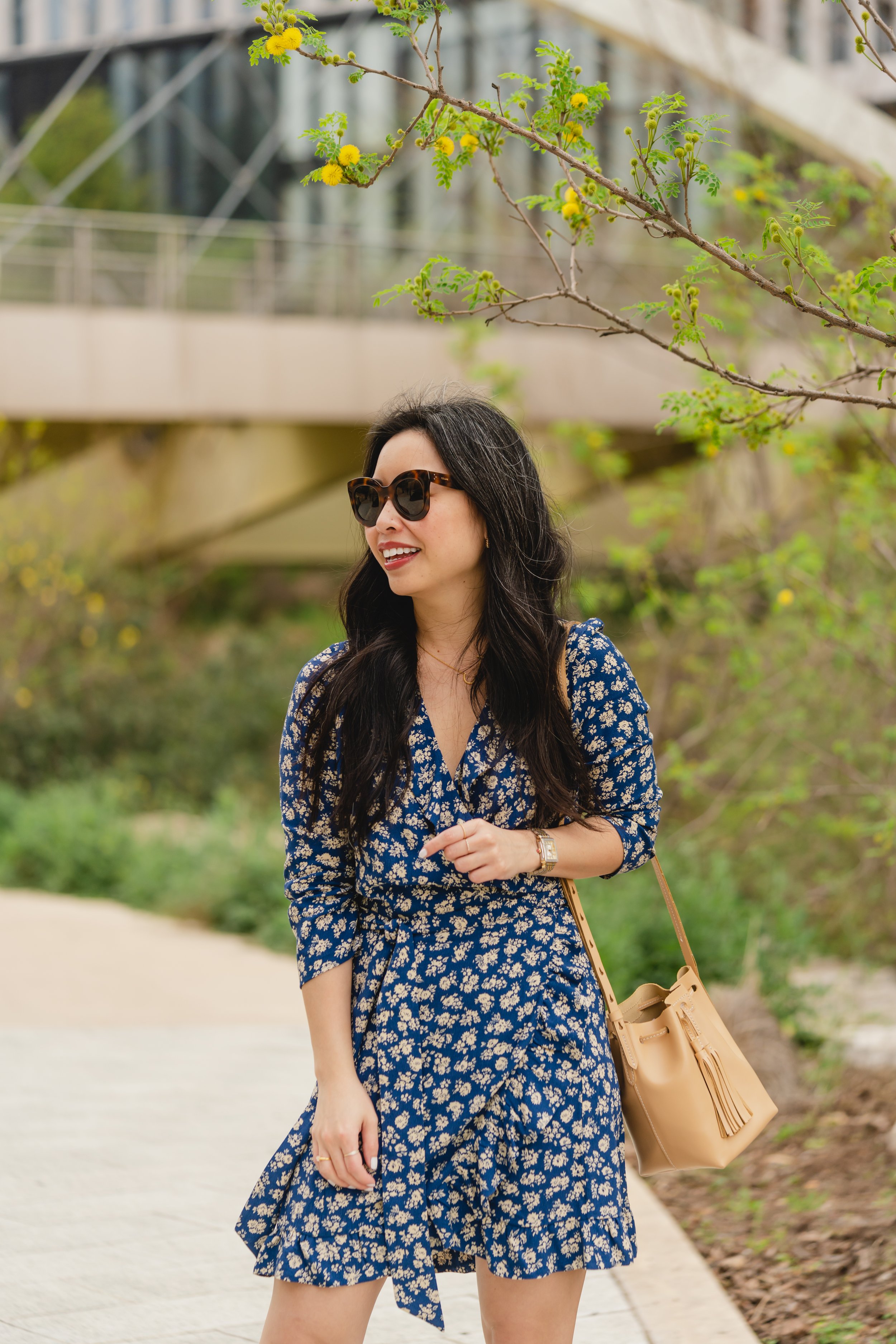 Sezane gingham dress store